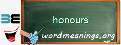 WordMeaning blackboard for honours